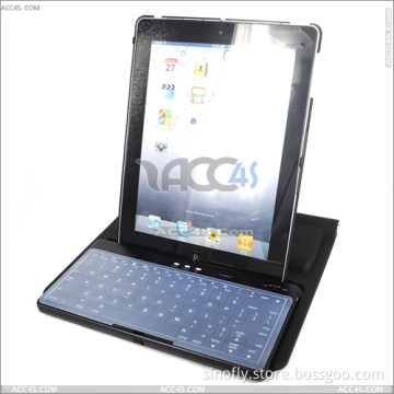 Rotatable 360 Degree Hard Case Cover with Wireless Bluetooth Keyboard Like a Drawer for iPad 2 - P-iPad2hckbso001